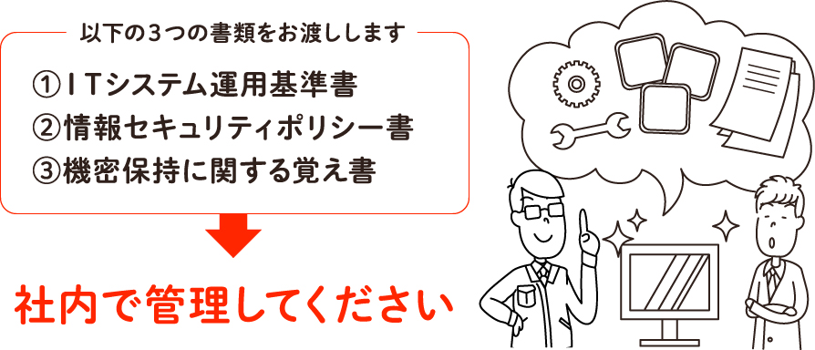 ITシステム運用基準書　情報セキュリティポリシー書　秘密保持に関する覚え書