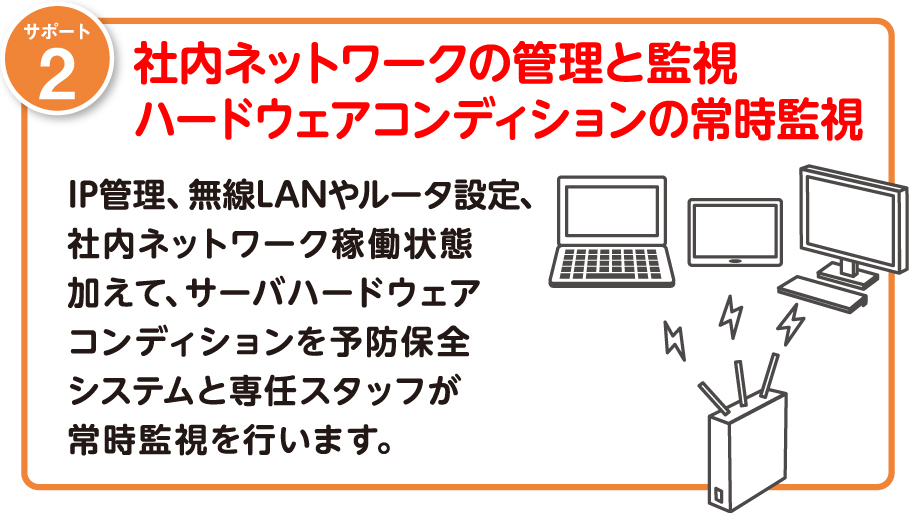 社内ネットワークの管理と監視