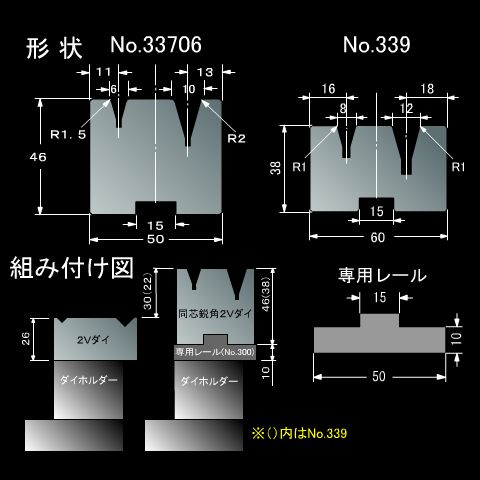 同芯鋭角2Vダイ仕様画像