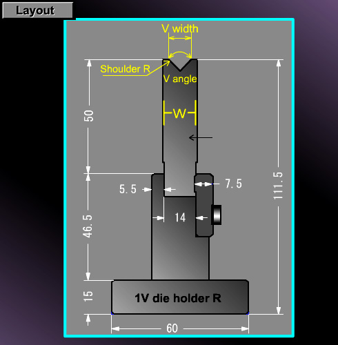 Reversible 1V Die Holder