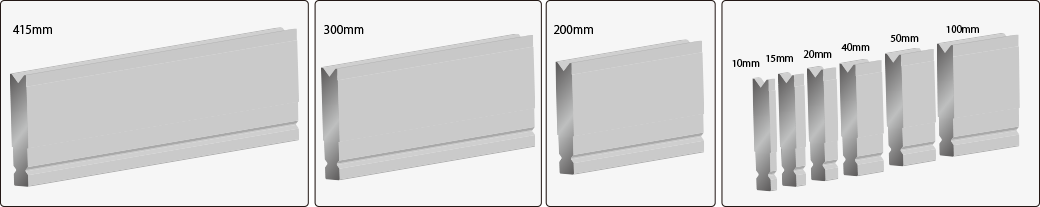 Modular Die Sectionalized Tool Size